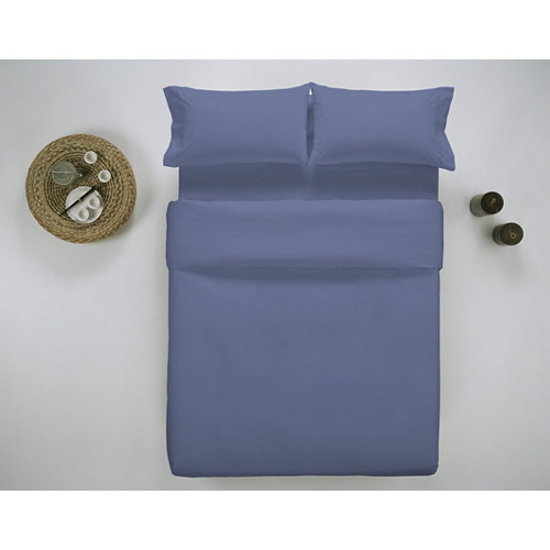 Funda nórdica cama 150cm percal liso blueberry w.g.