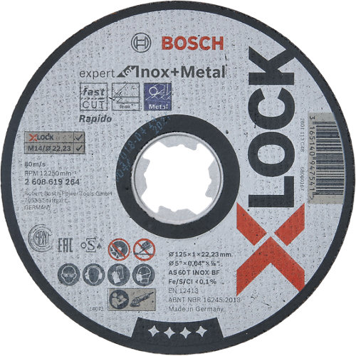 Disco mil hojas bosch xlock ø125 mm para inox + metal