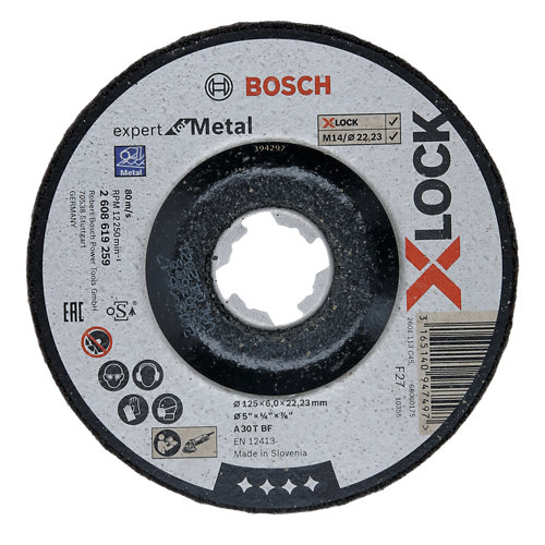 Disco desbaste bosch xlock ø125 mm para metal recto