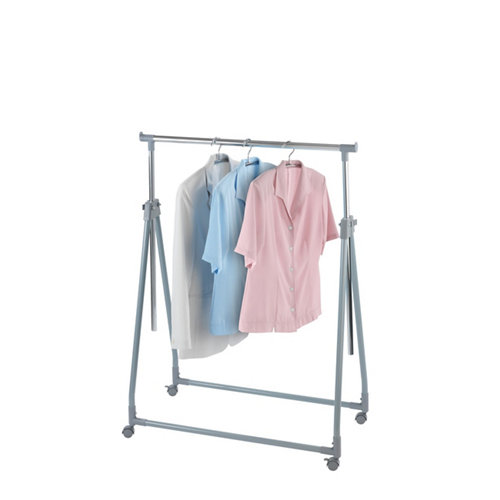 Perchero plegable 4 ruedas 88x11-49x100-168cm 40 kg