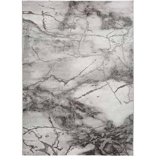Alfombra gris polipropileno marmol 23270 14 160 x 230cm