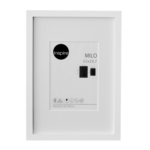 Marco con passe partout inspire milo blanco 21 x 29.7cm