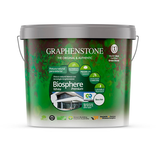 Pintura fachada biosphere premium graphenstone 12 5l blanco