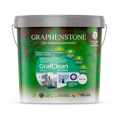 Pintura grafclean premium graphenstone 15l blanco