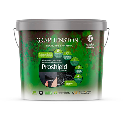 Pintura proshield premium graphenstone 12,5l negra