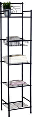 Estantería baño 5 baldas Dinamic negro 33x148.5 cm · LEROY MERLIN