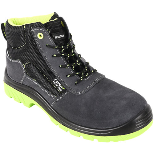 Bota serraje bellota t46 gris y verde
