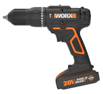 Taladro percutor WORX 20V 2 baterías 2AH +Set accesorios · LEROY MERLIN