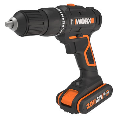 Taladro percutor WORX 20V 2 baterías 2AH +Set accesorios · LEROY MERLIN