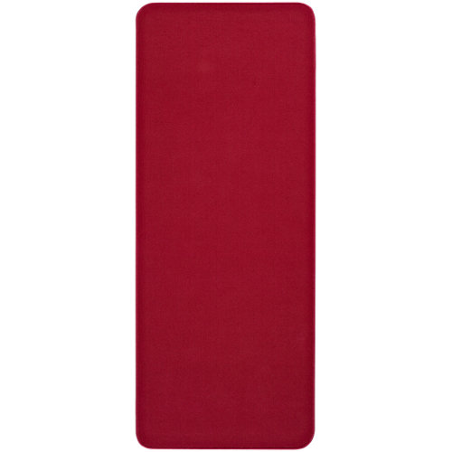 Alfombra pasillera roja poliéster leila liso rojo 80 x 200cm