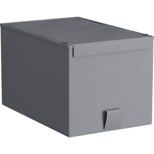 Caja de tela xs gris claro 28x18x16,5cm spaceo home