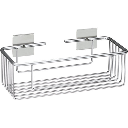 Cesto de ducha adhesivo gris / plata 30x12x9.5 cm de la marca Blanca / Sin definir en acabado de color Gris / plata fabricado en Acero inoxidable