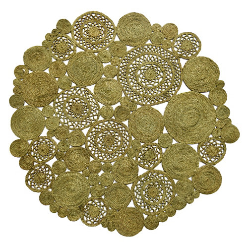 Alfombra de interior y de exterior color geométrico pvc 240cm x 160cm 25 Alfombra verde yute paula 140 x 140cm