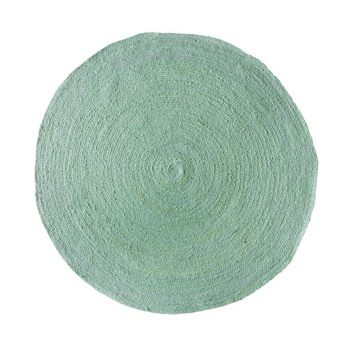 Alfombra verde yute verde redonda 90 x 90cm