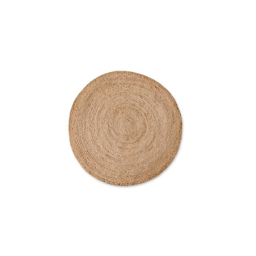 Alfombra beige yute circular 90 x 90cm