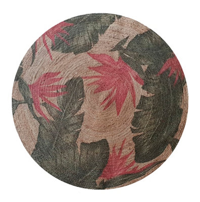 ALFOMBRA YUTE TROPICAL ROSA ROJOONDA D140CM · LEROY MERLIN ALFOMBRA YUTE ROSA ROJOONDA D140CM · LEROY MERLIN