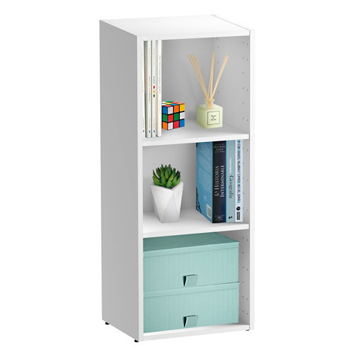 Puerta de entrada blindada viena izquierda roble de 85.7x205 cm 23 Librería estantería con dos baldas spaceo home blanco 40x100x30 cm