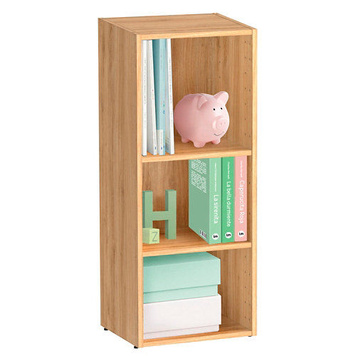 Kit de 3 molduras mdf roble 50 x 10 mm 23 Librería estantería con dos baldas spaceo home roble 40x100x30 cm