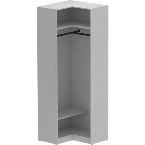puerta dalí gris de apertura derecha de 62.5 cm 28 Módulo de armario de rincón spaceo home textil 87x240x45 cm