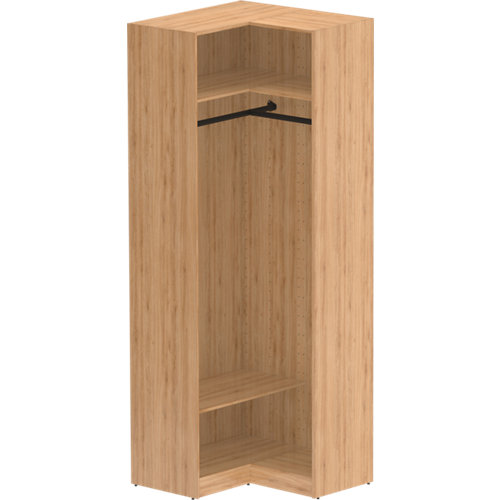 puerta noruega plus blanco de apertura izquierda de 62.5 cm 28 Módulo de armario de rincón spaceo home roble 87x240x45 cm