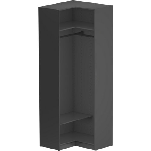 Puerta de interior corredera niza wengué de 82.5 cm 28 Módulo de armario de rincón spaceo home gris 87x240x45 cm