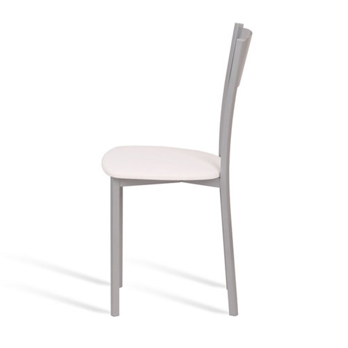 Silla de cocina portus vainilla asiento blanco