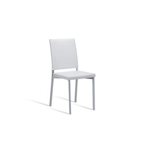 Silla de cocina portus canela asiento y respaldo blanco