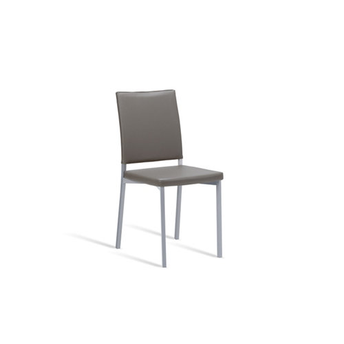 Silla de cocina portus canela asiento y respaldo gris