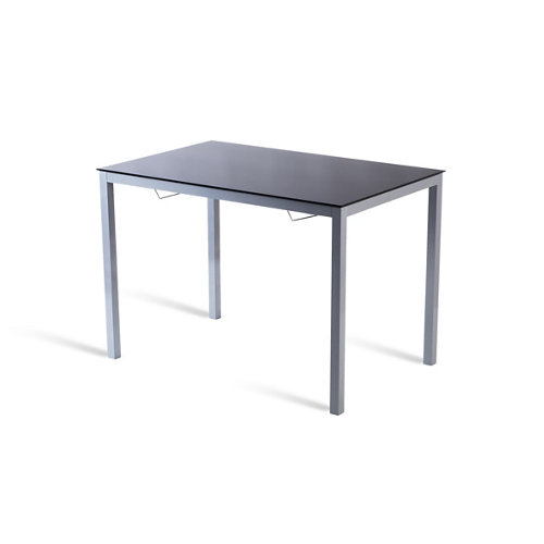 Mesa de cocina fija de cristal amigo de 110x70 cm negro