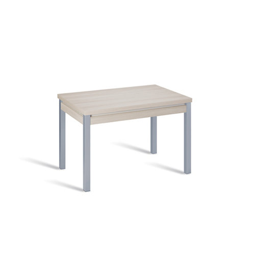 Mesa de cocina extensible madera olmo de 100 a 160 cm beige