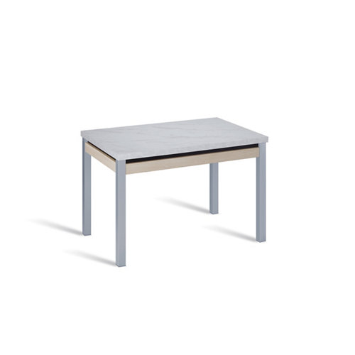 Mesa de cocina extensible madera nemar de 100 a 160 cm gris