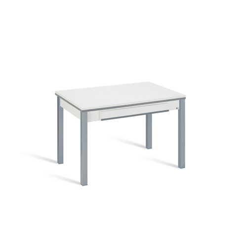 Mesa cocina extensible madera guarani de 100 a 160 cm blanco
