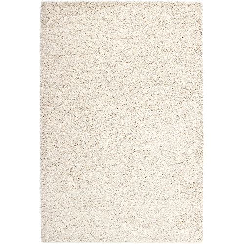 Alfombra de interior blanca polipropileno shaggy norge 8507 120 x 180cm