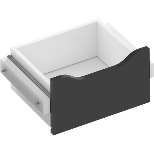 Kit cajón interior para módulo de armario spaceo home gris 40x16x30 cm