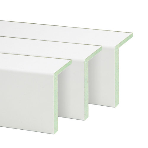 Puerta ciega berna roble miel 110x72,5 cm i 28 Kit de 3 tapetas en l mdf blanco 70 x 10 mm