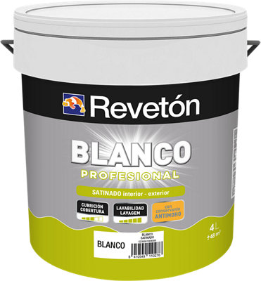 Pintura interior REVETÓN blanco profesional satinado 4L