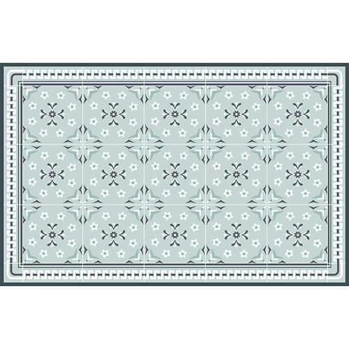 Alfombra azul pvc giana 48 x 75cm