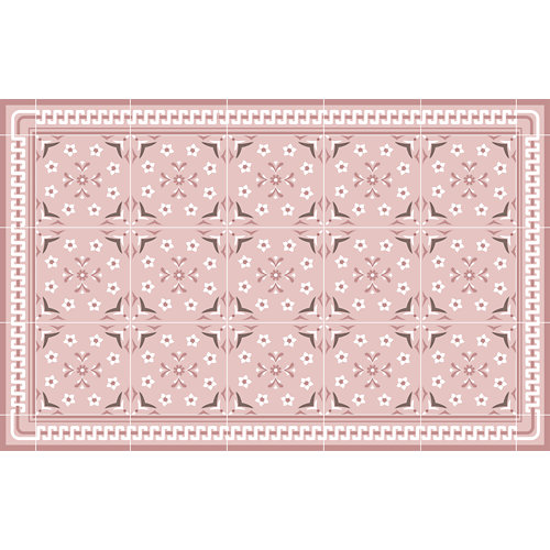 Alfombra rosa pvc giana rosa 48 x 75cm