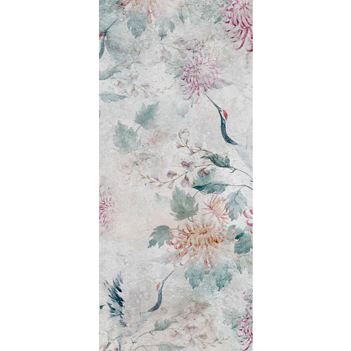 Alfombra gris pvc garzas japonesas 48 x 110cm