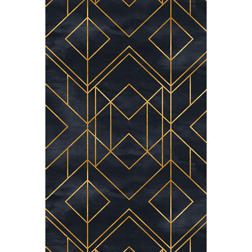 Alfombra negra pvc black gold 48 x 75cm