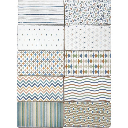 Azulejo cerámico modelo brisa amatista marca grespania 23 Revestimiento pared-decor color mix-7,5x15