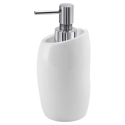 Dispensador de jabón iside blanco de la marca GEDY en acabado de color Blanco fabricado en Resina