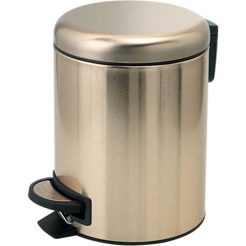 Papelera baño potty oro 3l de la marca GEDY en acabado de color Amarillo / dorado fabricado en Acero inoxidable