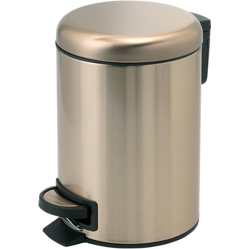 Papelera baño potty oro 5l de la marca GEDY en acabado de color Amarillo / dorado fabricado en Acero inoxidable