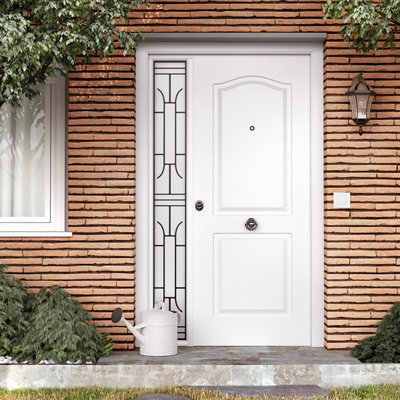 Puerta metálica Provenzal blanca