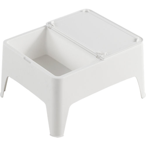 Mesa auxiliar de polipropileno alaska blanco de 58x30x48 cm