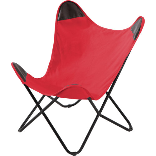 Silla de exterior de acero meribel rojo