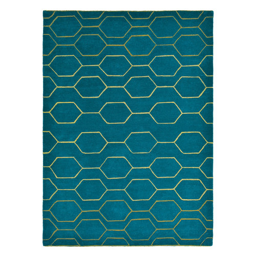 Alfombra lana y viscosa wedgewood arris-teal 37307 120x180cm