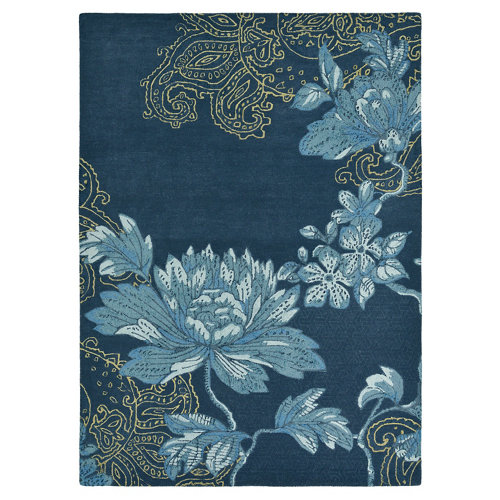 Alfombra lana y viscosa wedgewood fable-fl-azul 120x180cm