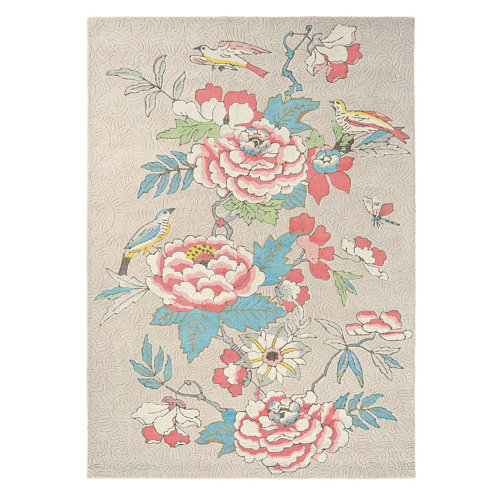Alfombra multicolor lana kilim herat 2 150 x 200cm 28 Alfombra lana y viscosa wedgewood paeonia-coral 120x180cm